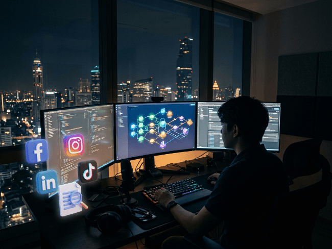 ใช้ AI Automation จัดการ Lead จากฟอร์ม เว็บไซต์ โฆษณา และโซเชียล พร้อมส่งต่อทีมขาย ลดงานมือและลดข้อมูลตกหล่น